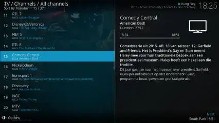 Kodi PVR feature