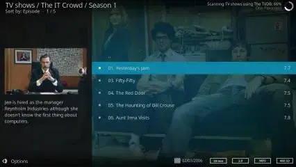 Kodi TV Shows feature